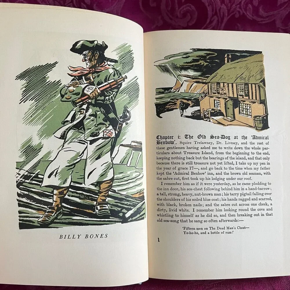 1941 Treasure Island by Robert Louis Stevenson, Illustrated by Edward A. Wilson